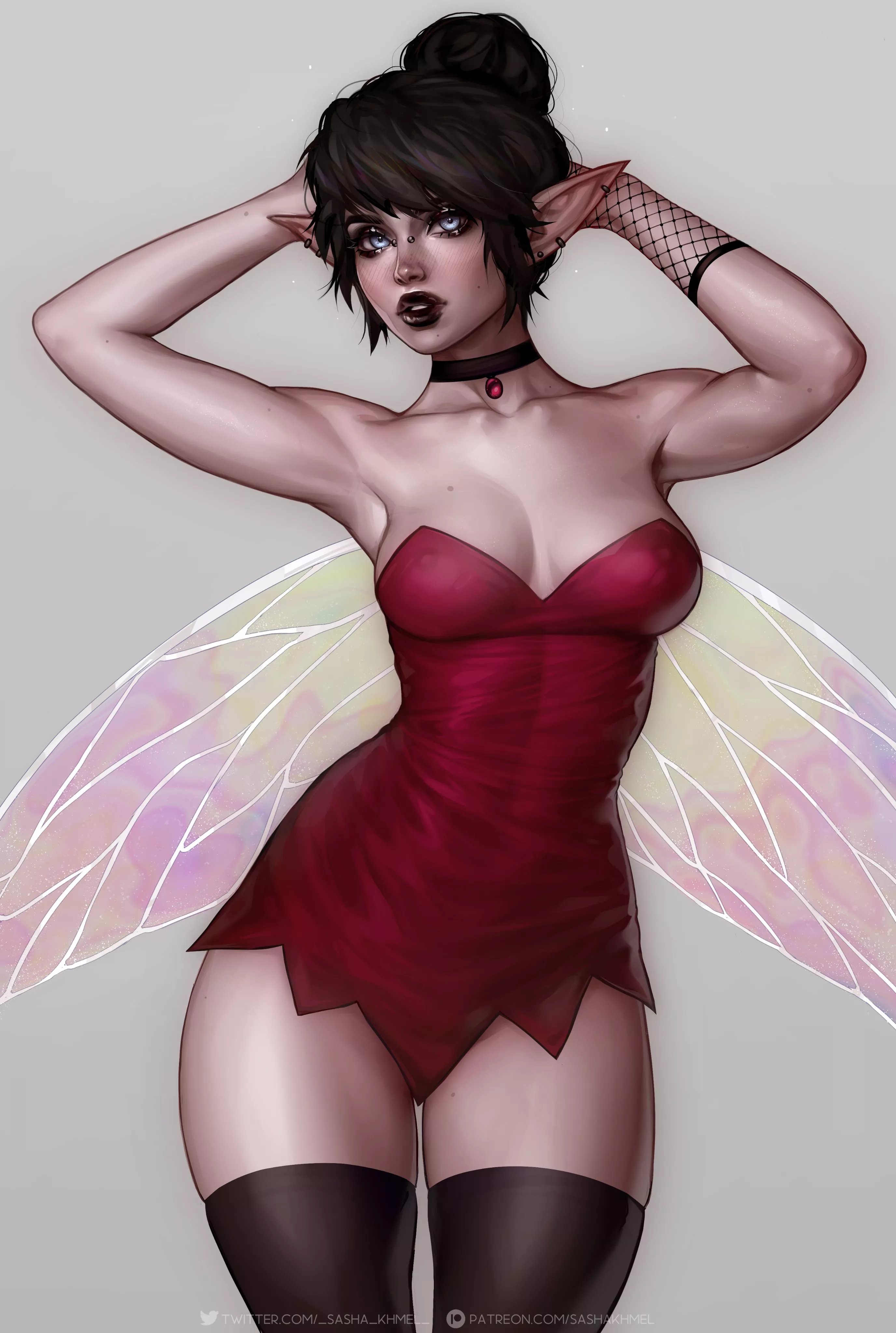 Goth Tinkerbell (Sasha Khmel) posted by prismatika_on_tumblr