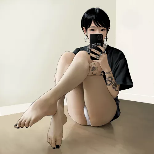 Gothic thighs [Original] (flat_fish) by Faoovo