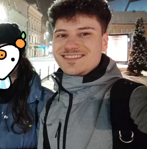 Gotta love late night walks with friends during snowfall 😄 by Oink_The_Boink