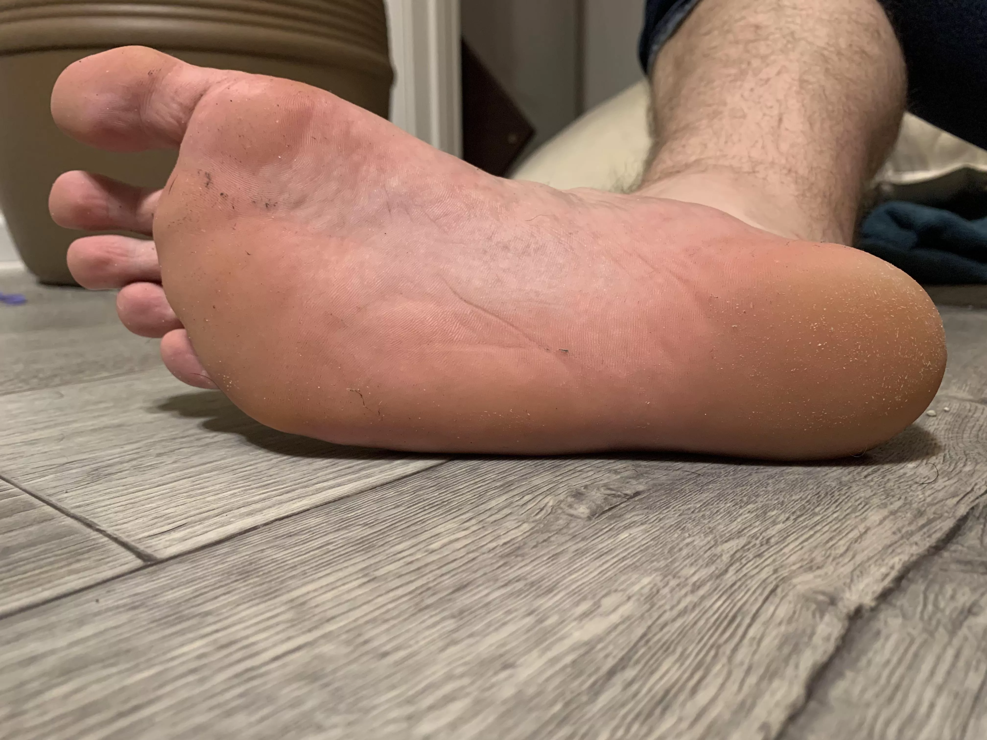 Gotta love popping off the socks and shoes after a long day of work. posted by hottubsexmachine18