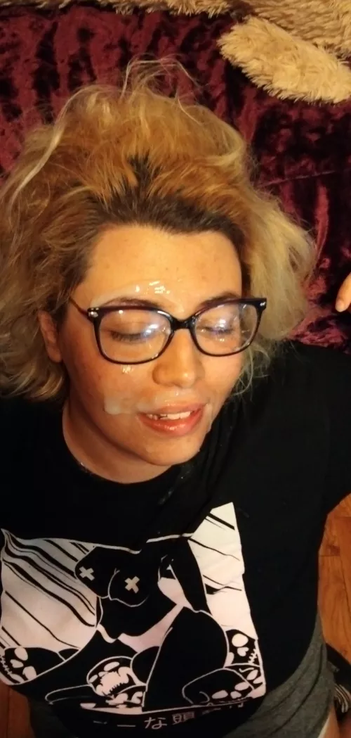 Gotten an unexpected cum facial yesterday morning from my friend 💦🥰❤️ by JelenaDD