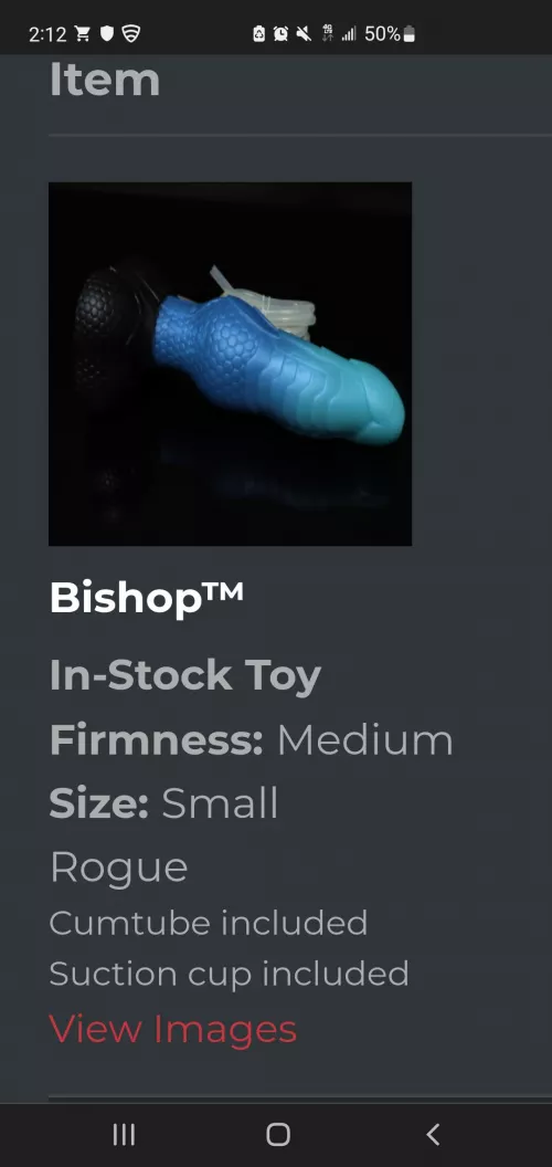 Grab this Bishop in today's drop. I can't wait for it to come in and try it out for prostate play. by Dazzling-Menu649