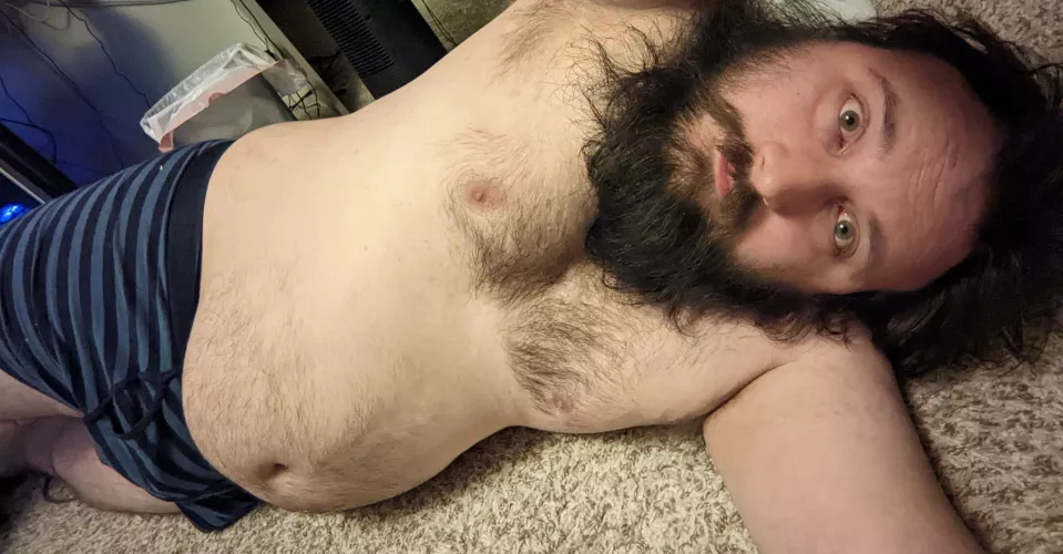 gravity does interesting things to my body by DadBodGodBHM