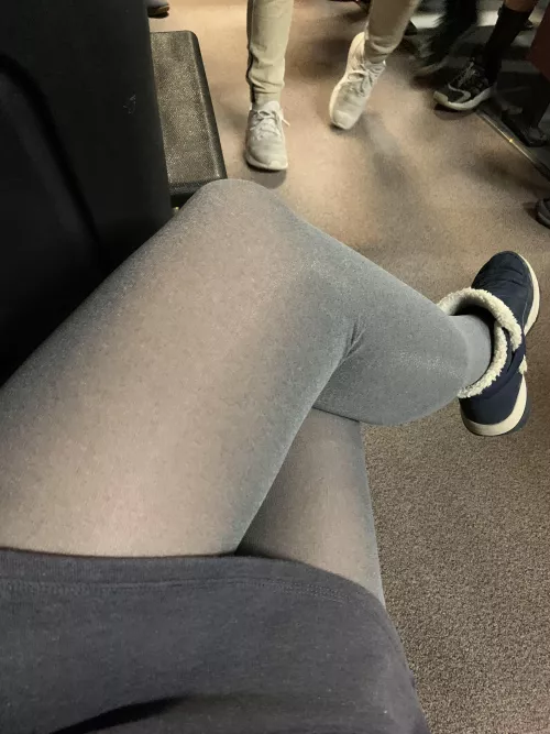 Gray tights at a meeting at my kid’s school. So many dads wanted to talk to me! Can’t imagine why! by TooTights
