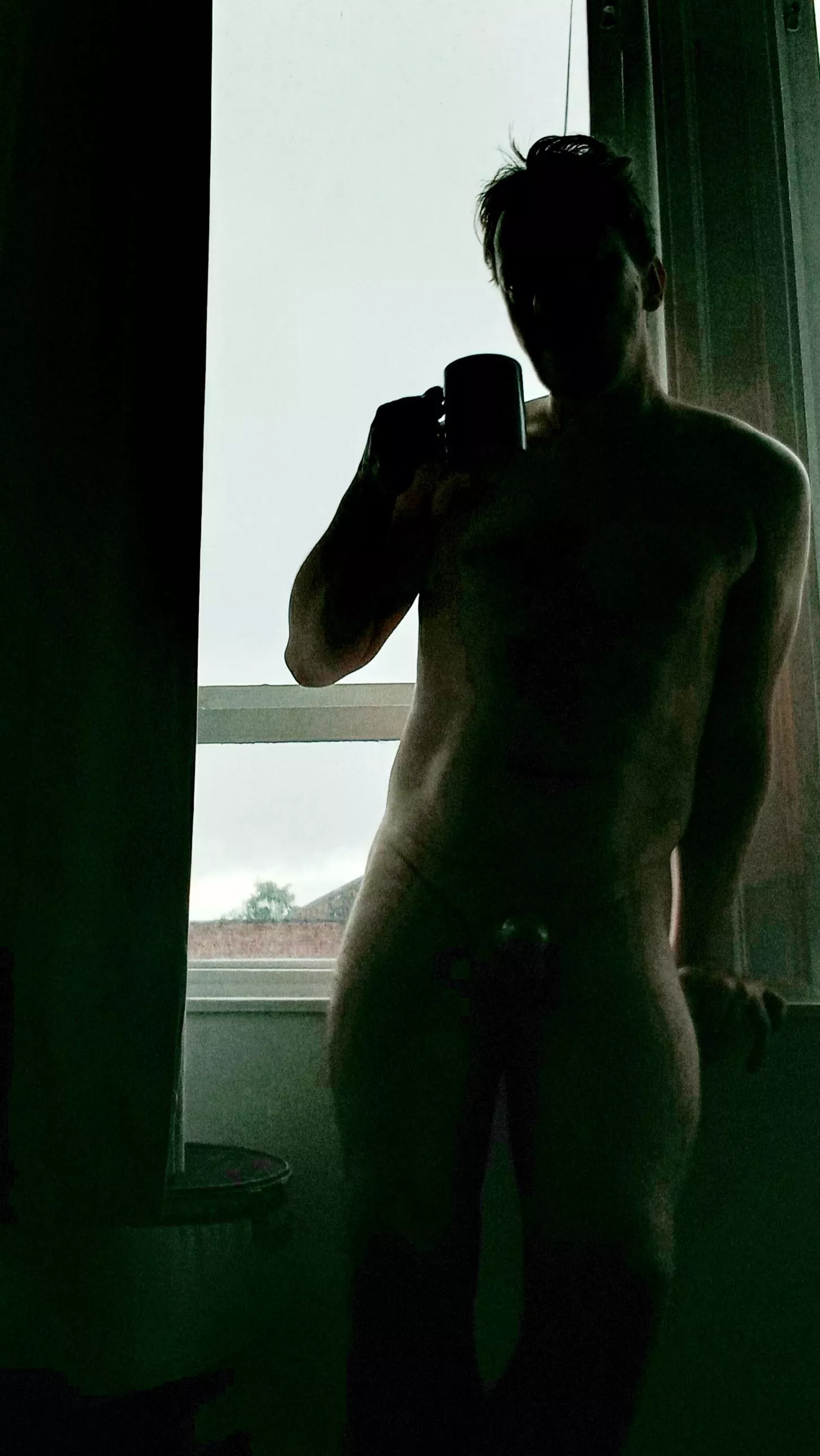 Grey mornings require black coffee ☕ posted by nakedacct69