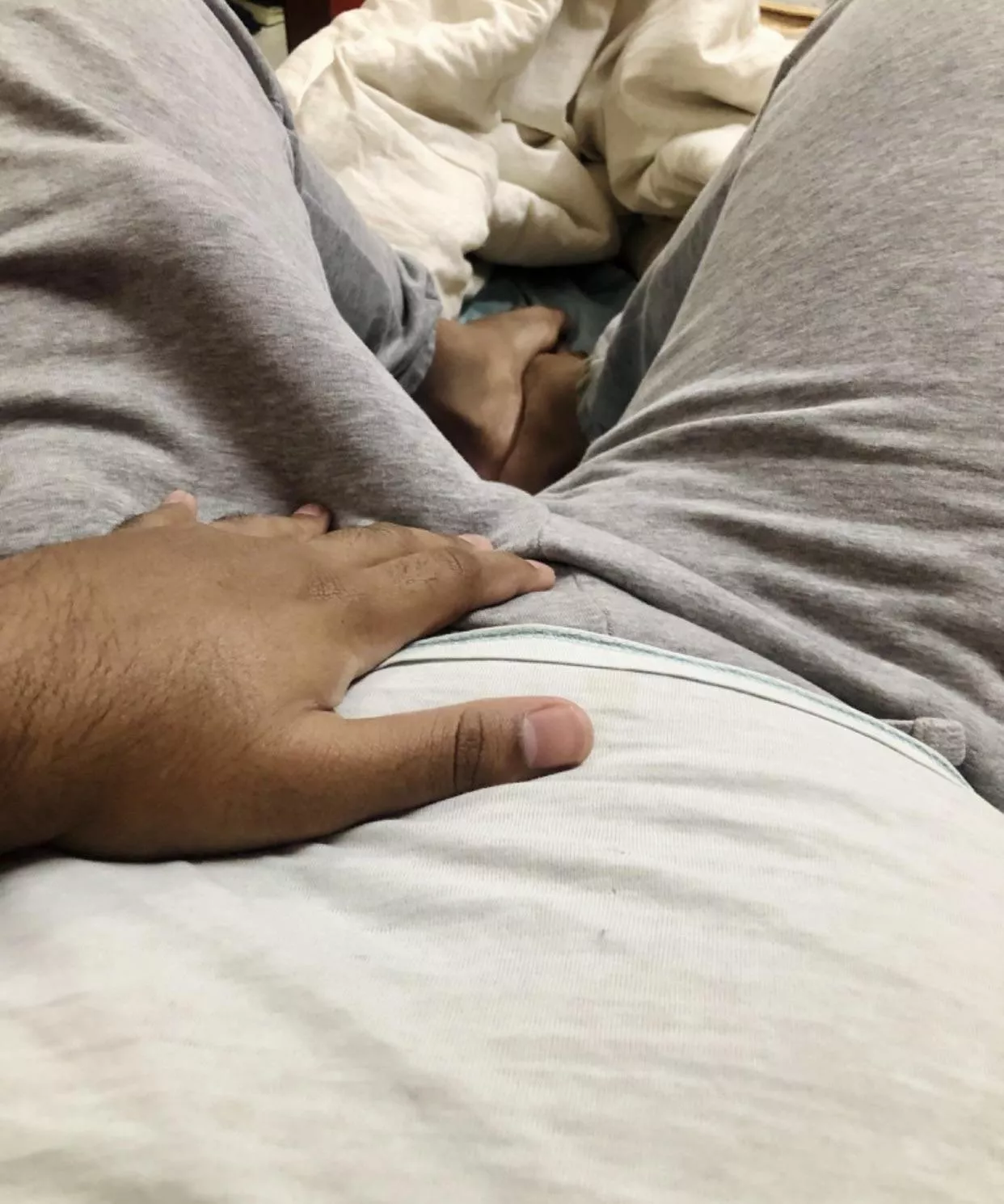 Grey sweatpants posted by Aggressive-Ear699