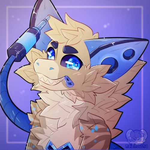 Grin ~ gift commish from DaFluffWuff, art by me @maiathoustra by maiathoustra