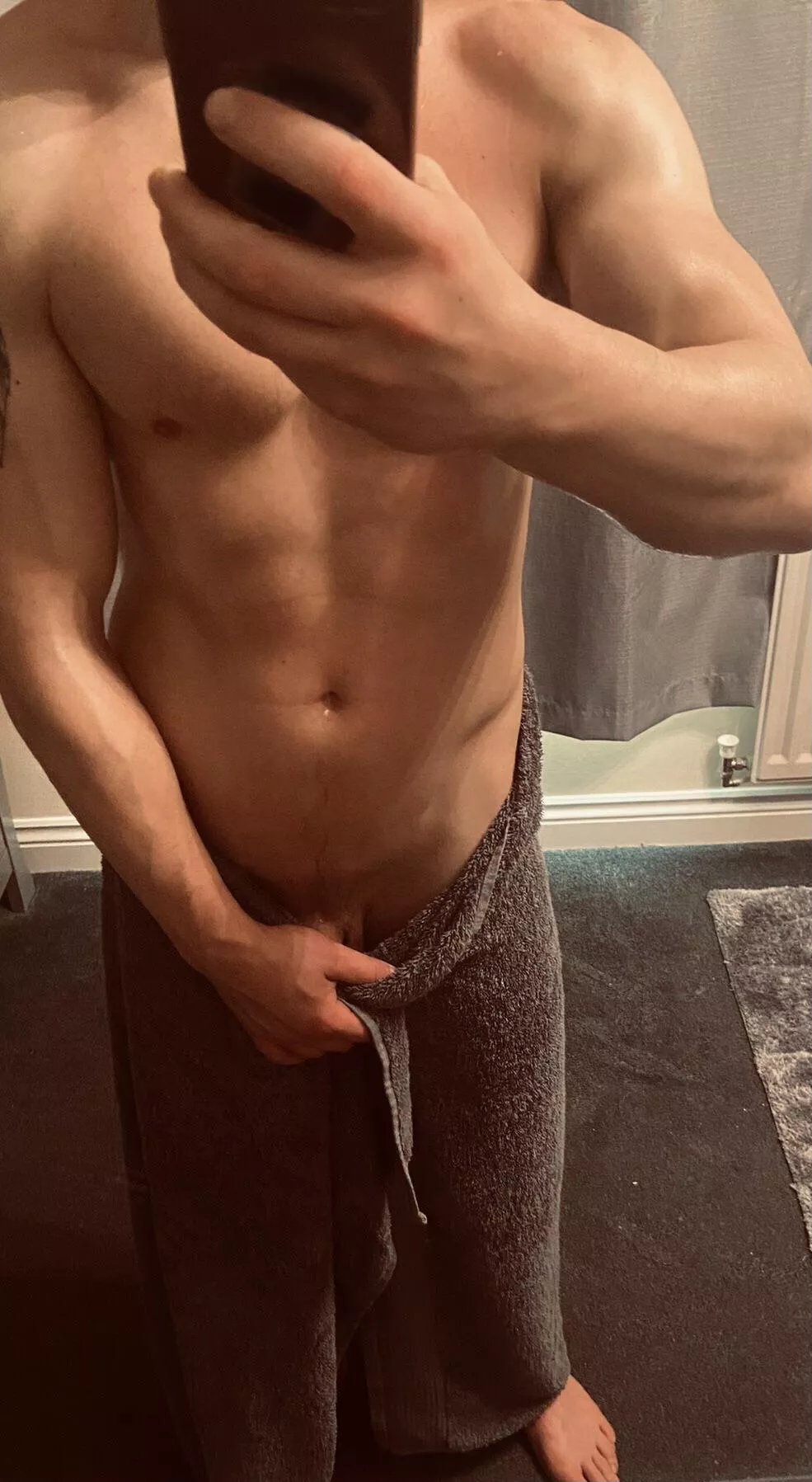Gripping that towel to hopefully make me accepted on this sub posted by TheMaskedMuscle
