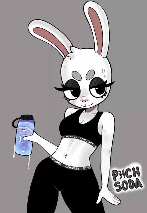 Gym Bunny (OC) by P34CHSODA
