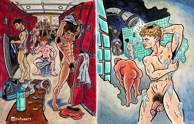 Gym Days, pages from the coloring book I made. by RufusArt