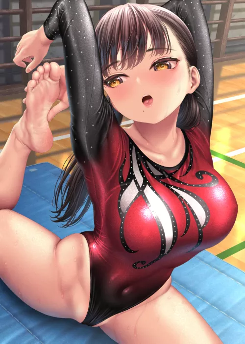 Gymnast In A Athletic Leotard Stretch ( Kase Daiki) [Original] by sequence_string