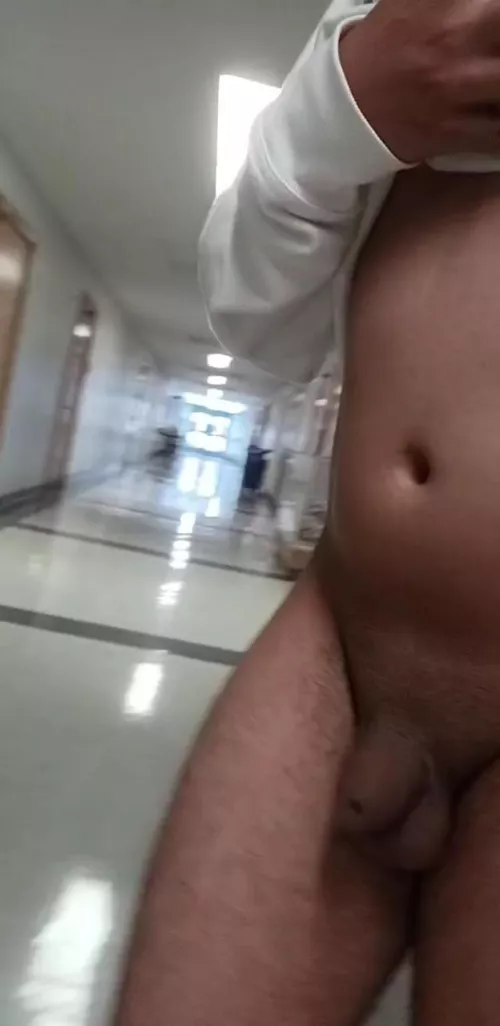 had a quick walk with out any pants or underwear on at school by Visible_Part_8704