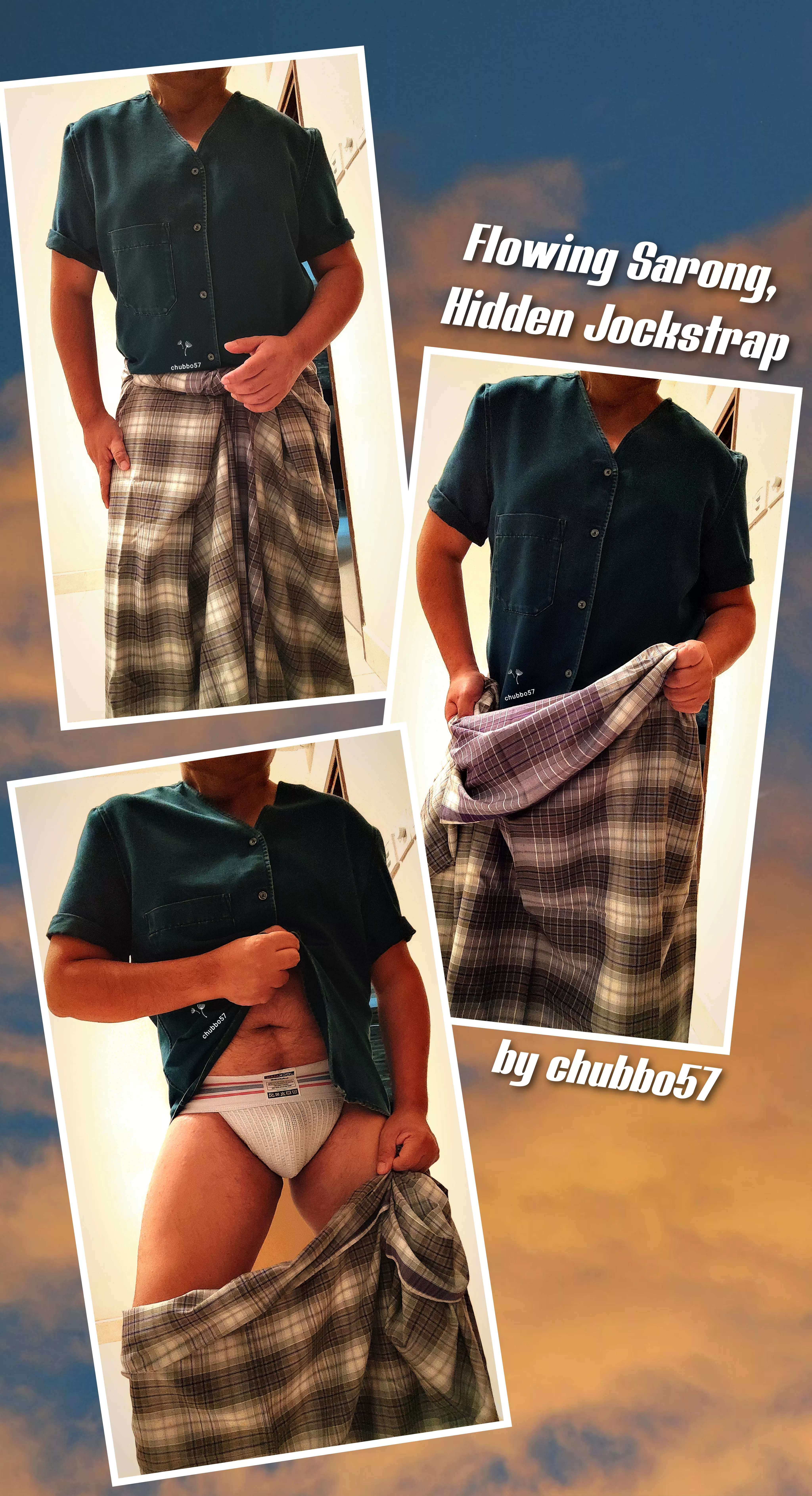 Had a welcome-back-to-office brekkie today, where the theme was traditional wear. Threw in a sporty number underneath. 😜🌴🐓🩴🌅 posted by chubbo57