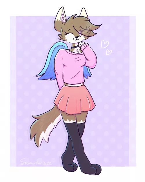 Hai 💕 - art by me by Snowwingedwolf