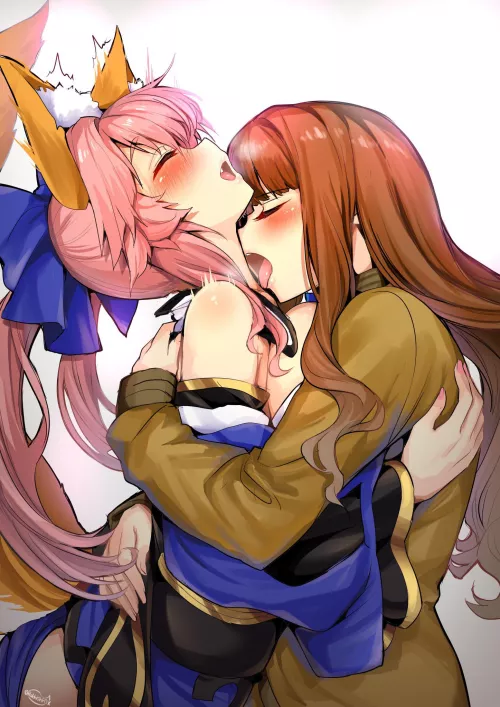 Hakuno x Tamamo (RubbishFOX) [Fate Series] by SecretMystogan