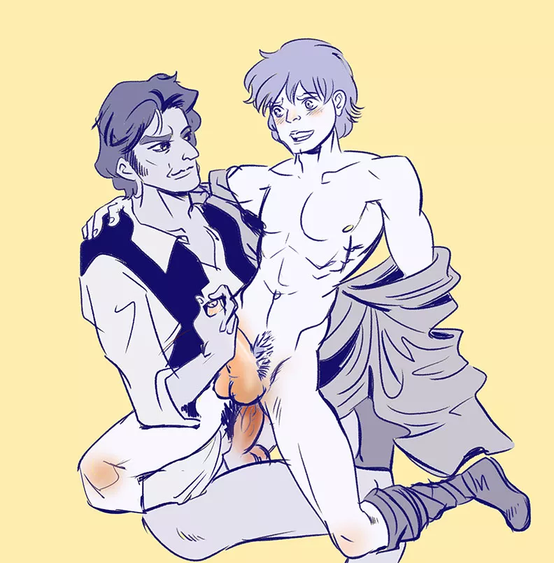 Han and Luke (no clue artist) posted by Zestyclose-Hat8741