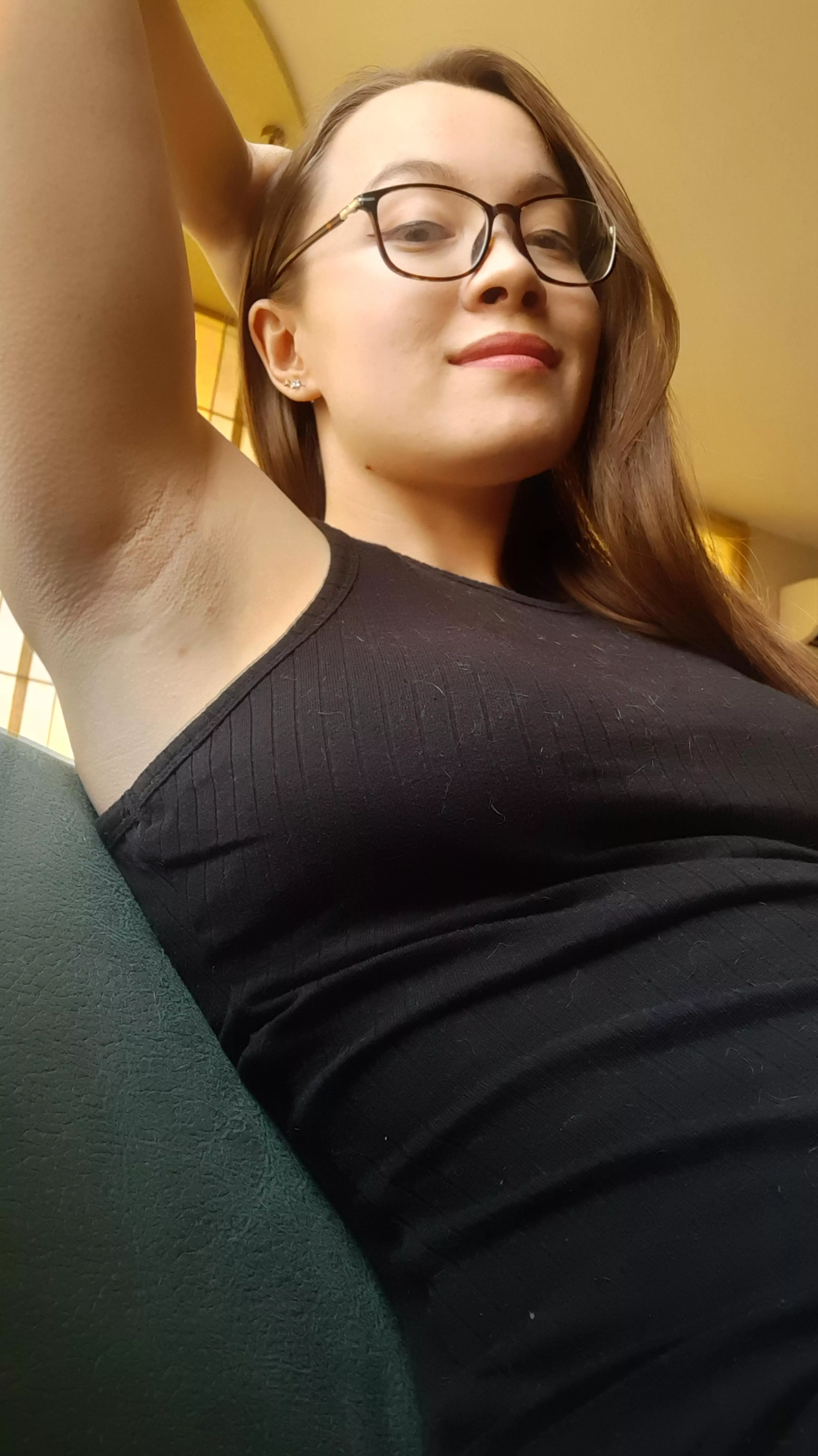 Hanging out with friends and I catch you taking a sneaky peek while I adjust my hair posted by FeetOfMoria