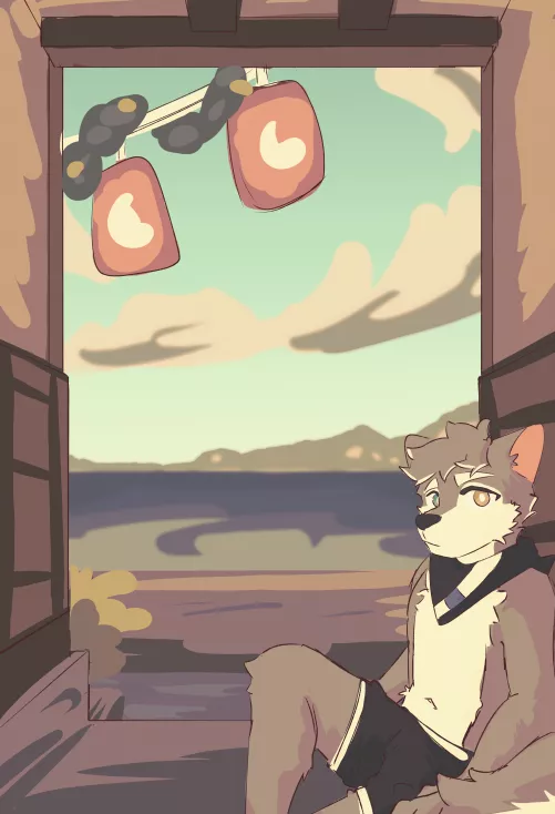 Hanto the wolfboi (Art by me) by idofurryart