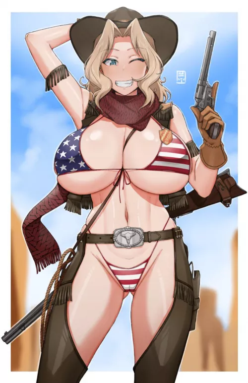 Happy Early 4th (HandPlug) by Oppai-Of-Foom
