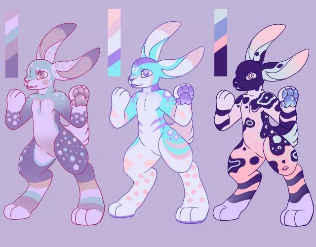 Happy Easter everyone!! To celebrate I made some bunny designs for sale, each is $15 paypal/venmo/cashapp (Designs made by me Chaosguts) by Chaosguts