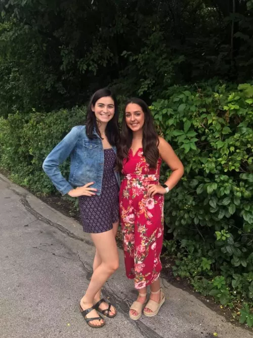 happy Easter, whose outfit do you like better and why? (I am on the right, Taylor, my daughter, on the left) by MILF-sub