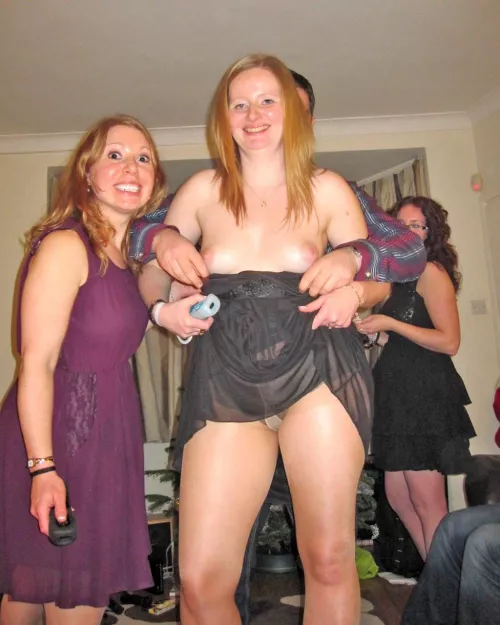 Happy embarrassed UK blonde after a few drinks by Miserable-Bad9895