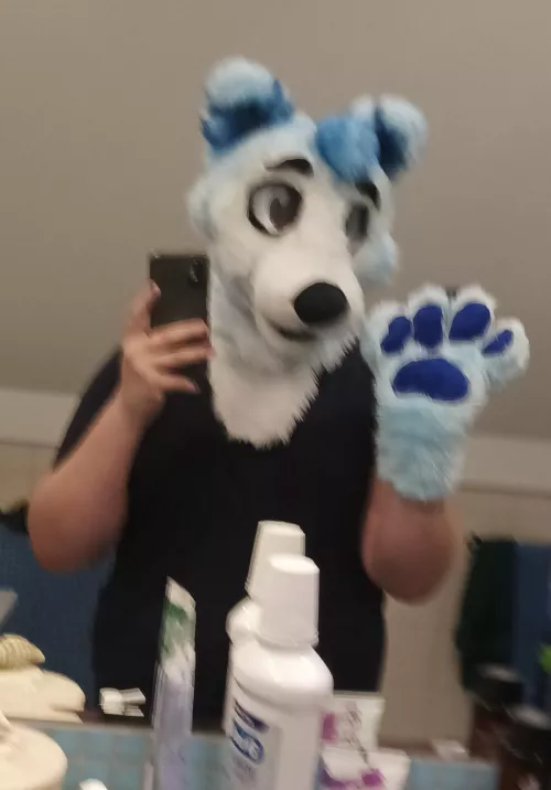 Happy fursuit friday with my selfmade partial! by something1111_1