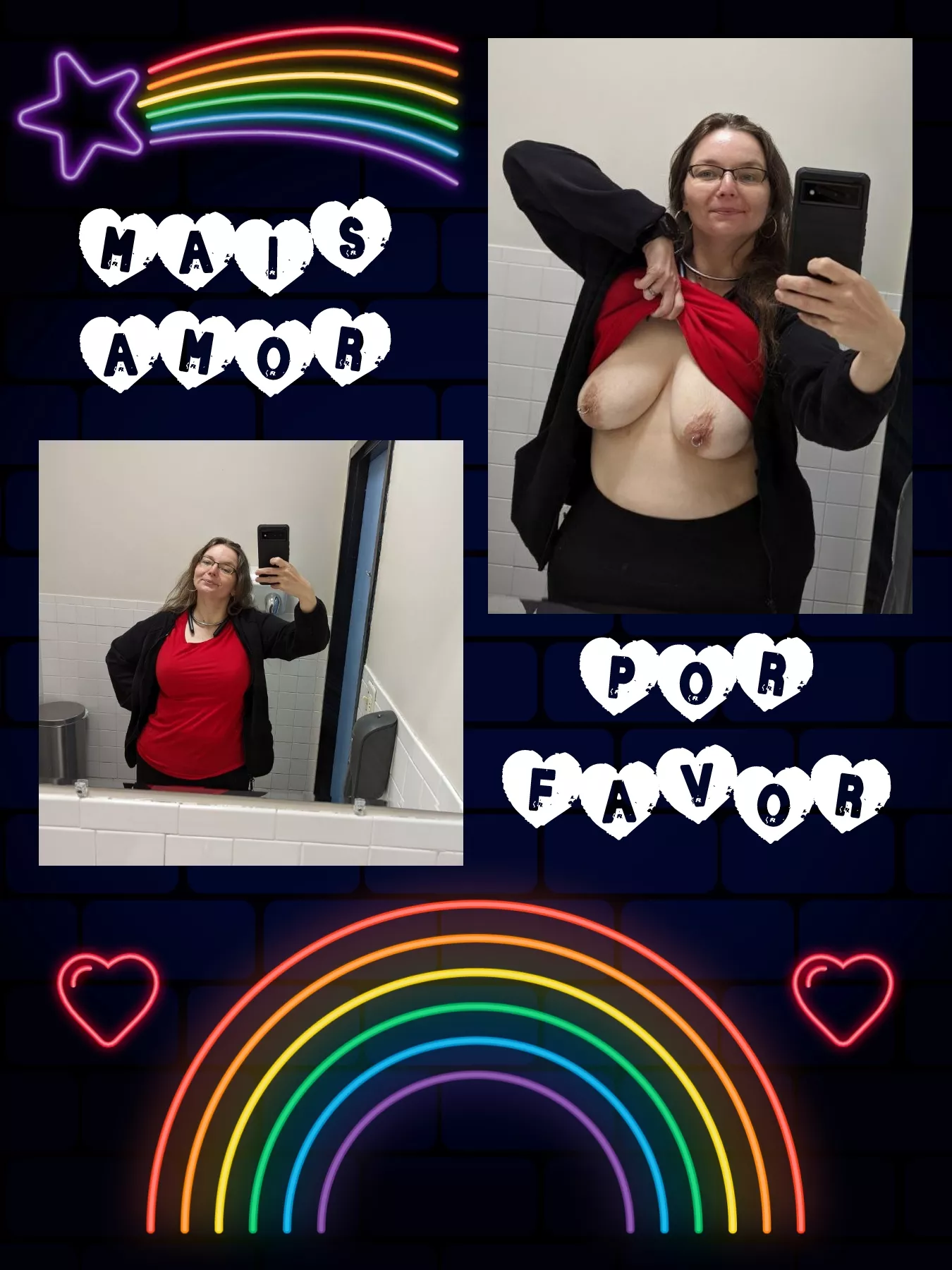 Happy pride! Bi bathroom boobies 💜 posted by Mrs_Zen