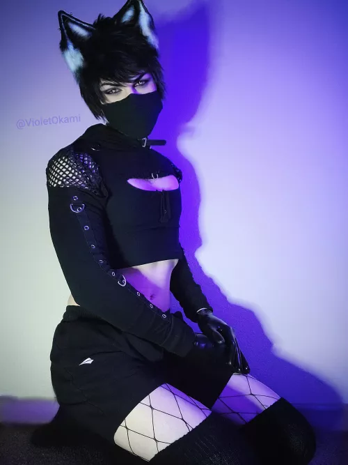 Happy Pride Month, Femboys 🐺💜 by Violet_Okami