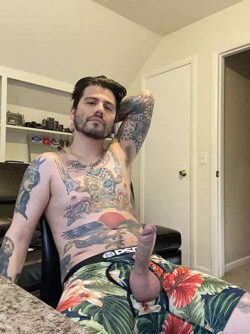 Hard and sweaty after the gym. by AwkwardCoffee9212