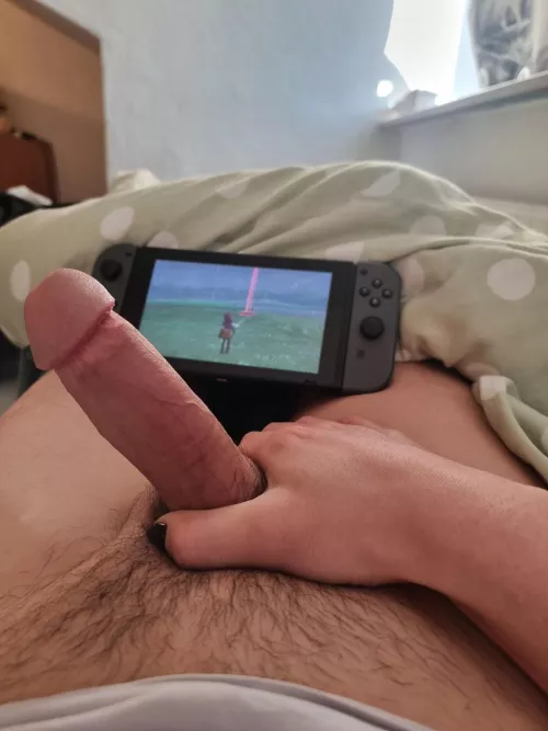 Hard while playing pokemon...someone should help me out by gaydunsparce