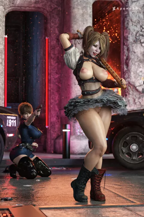 Harley Quinn (Apone3D) by Mxfyn