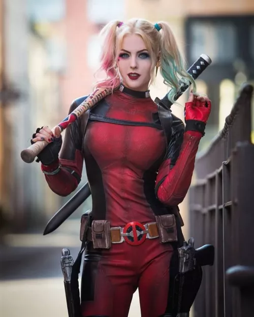 Harley Quinn, Deadpool Mashup by Maid of Night by redditzxv