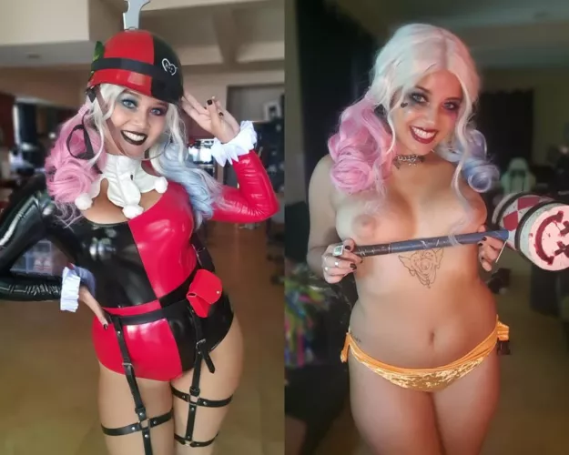 Harley Quinn on and off by me [F] by kaitlynmagic