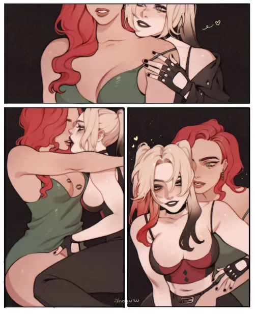 Harley Quinn x Poison Ivy (Ahoguru) [DC] by coldburgers
