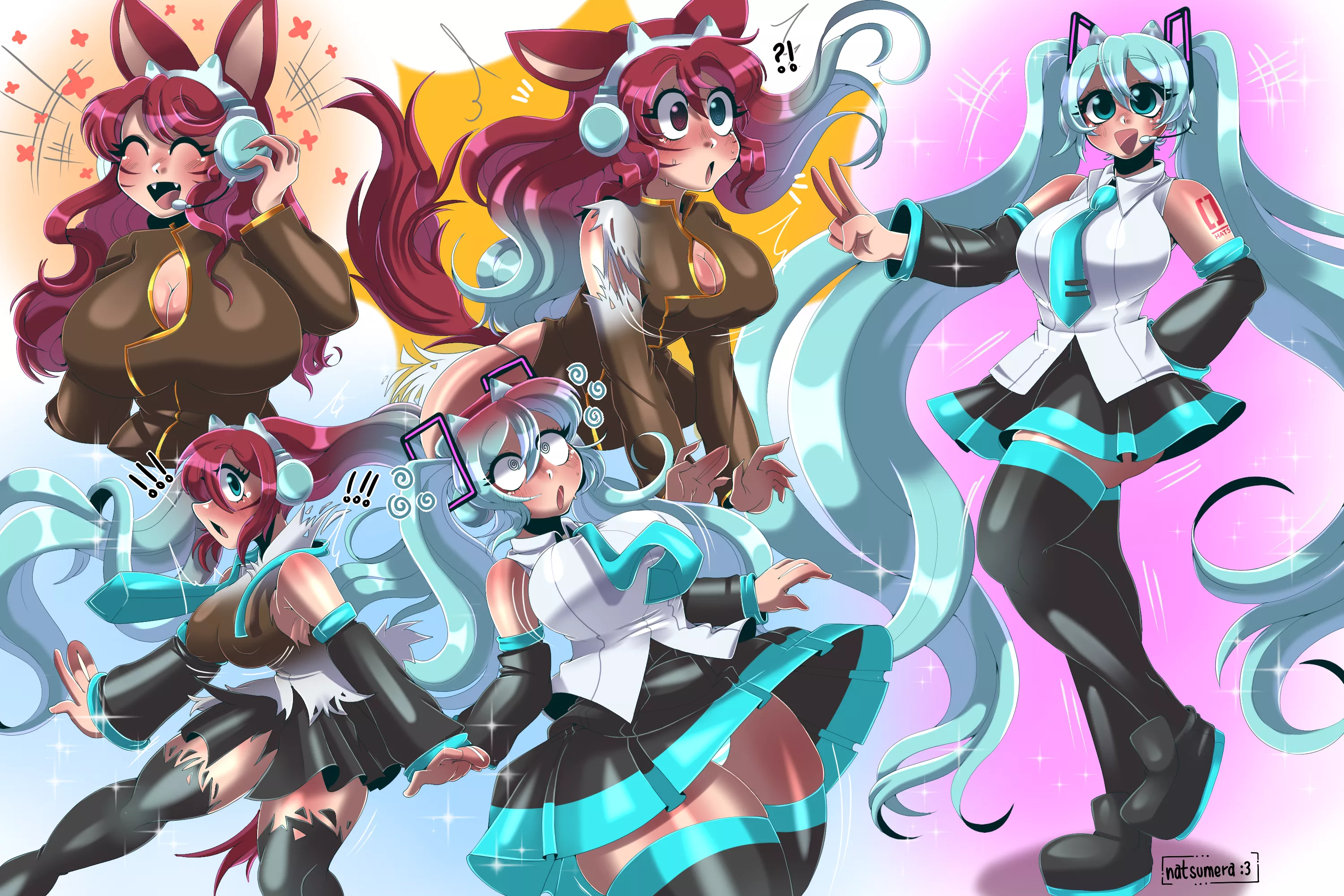 Hatsune Miku Is That You? (Fox Girl -> F Virtual Idol) (Hatsune Miku) by Natsumera posted by Silvia_the_Kitsune