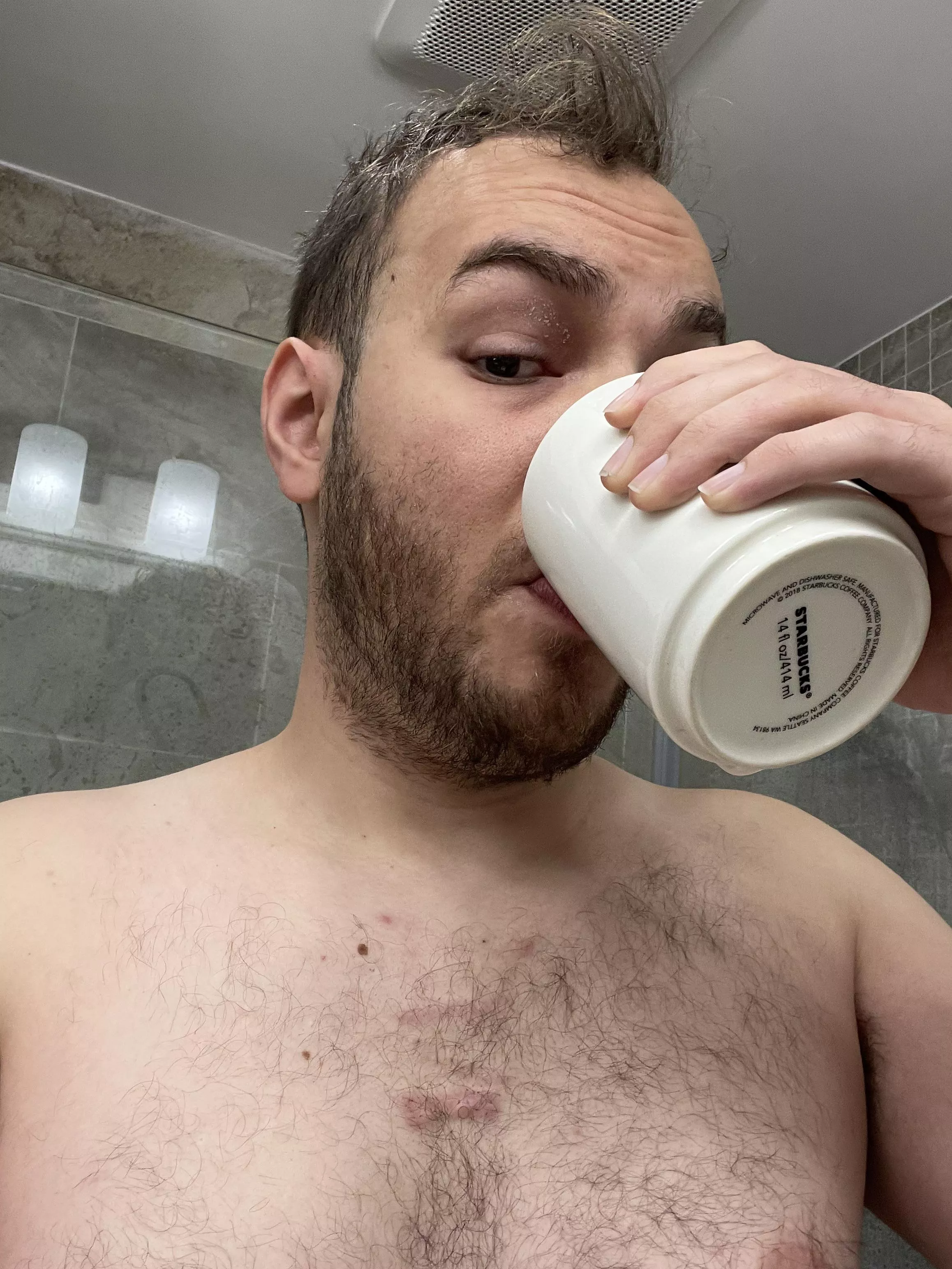 Having a nice coffee before work posted by jhh42146