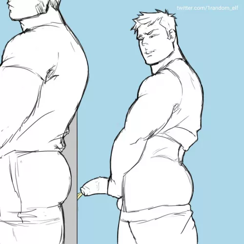 He always gets thirsty in th male's restroom by 1random_elf