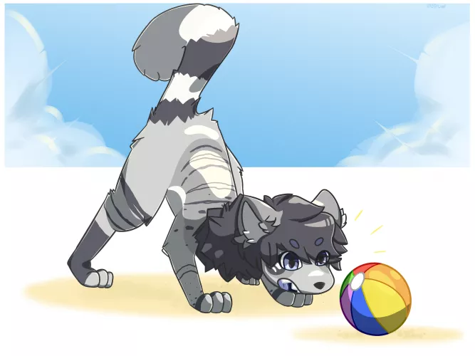 He do be mad at a ball (art by me) by ZoruruSoshi-