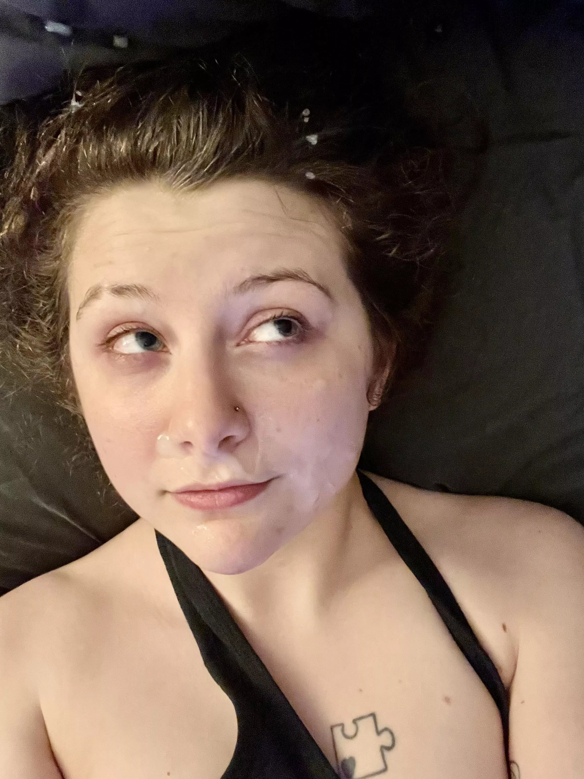 He gave me a little “milk” moustache posted by loveivyadamz