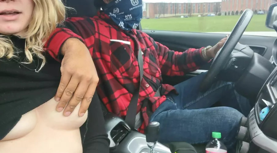 He loves playing with me while he drives 🤤 by abbylovebomb