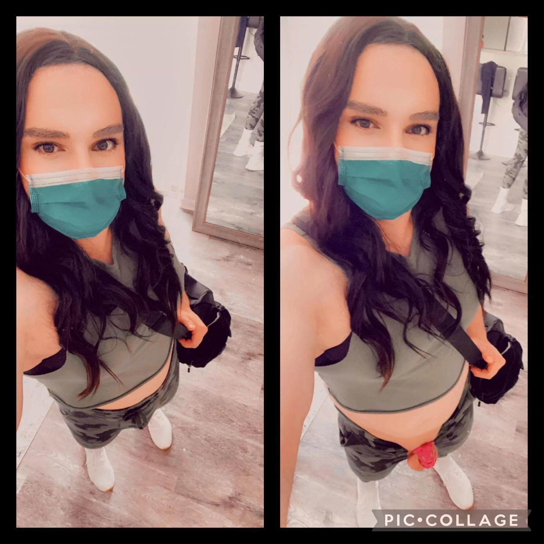 Headed to the gym, would you take me to the locker room when you figured out my surprise? 😏 posted by Hailee_Mae