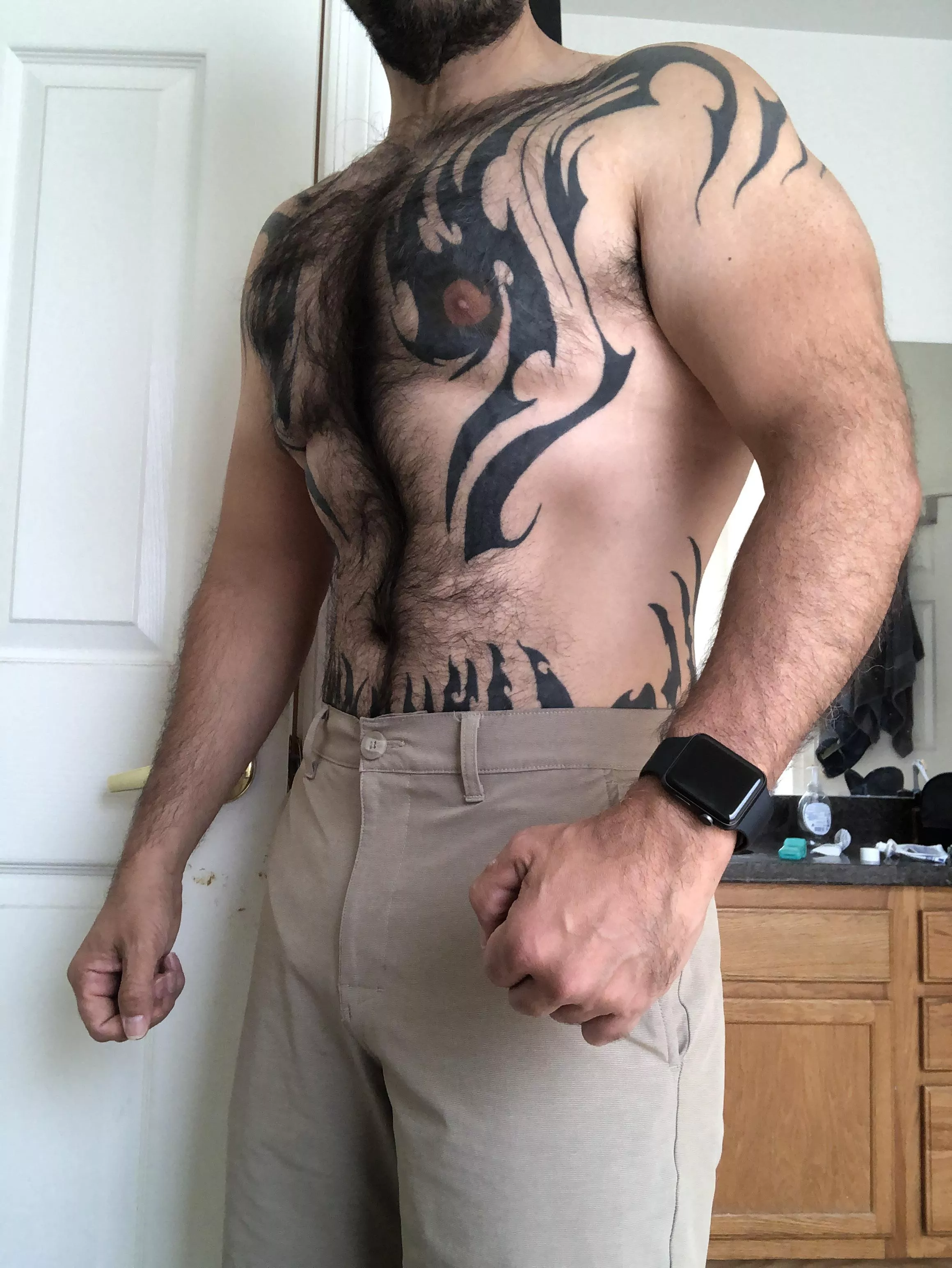 Headless torso shot posted by HairyTattedThick