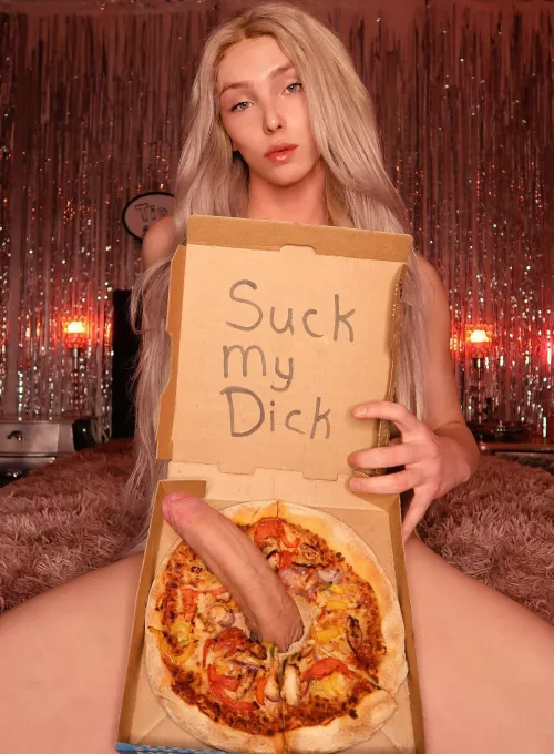 Heard you ordered pizza with a extra large sausage. 😉 by albusbrowsky