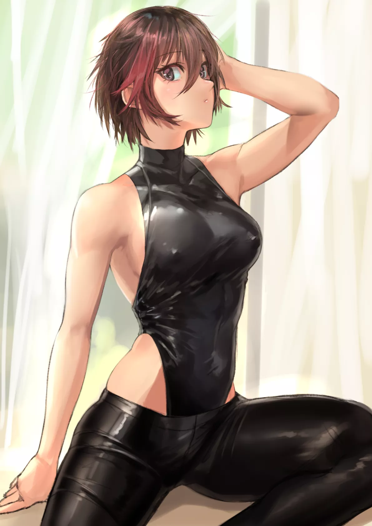 Heiwa Swimsuit And Latex Pants (Kilye Kairi) [ Original] posted by sequence_string