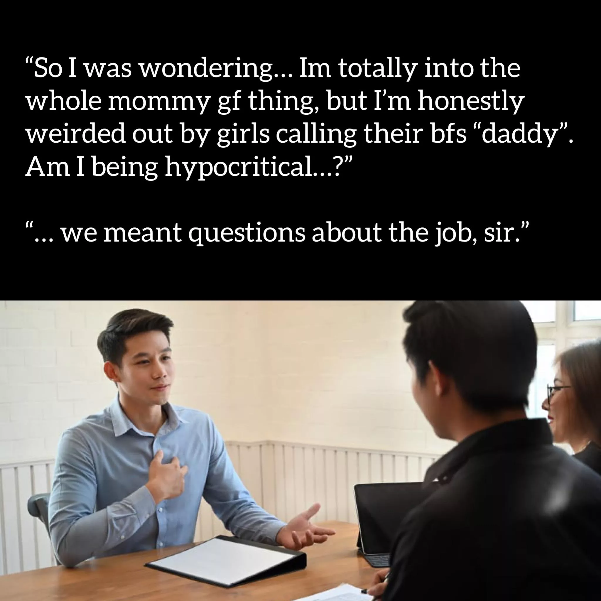 Hello. I like making questions in form of memes posted by JeremySchmidtAfton