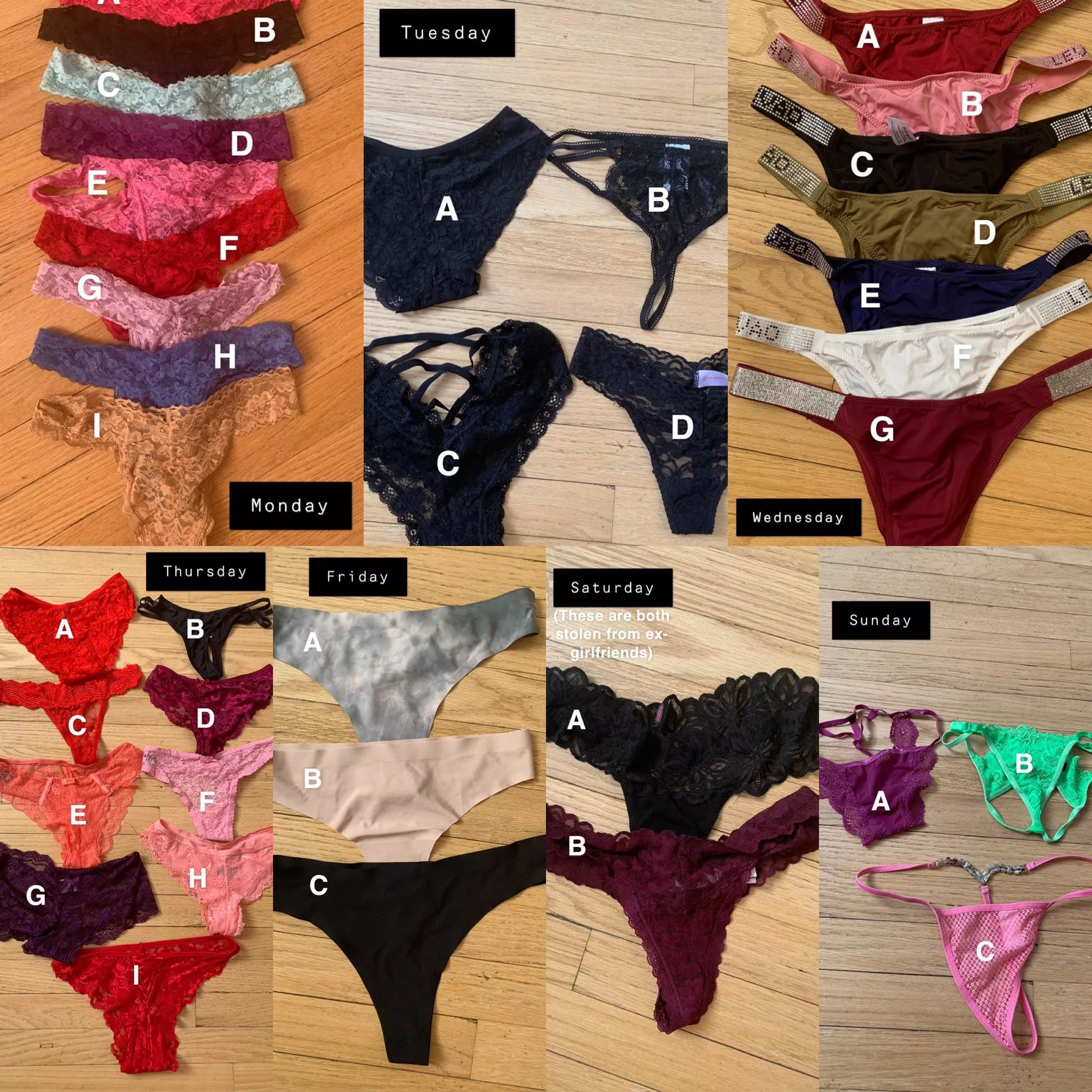 Help choose my panties for the week! Vote for each day! posted by SexySissyEmily