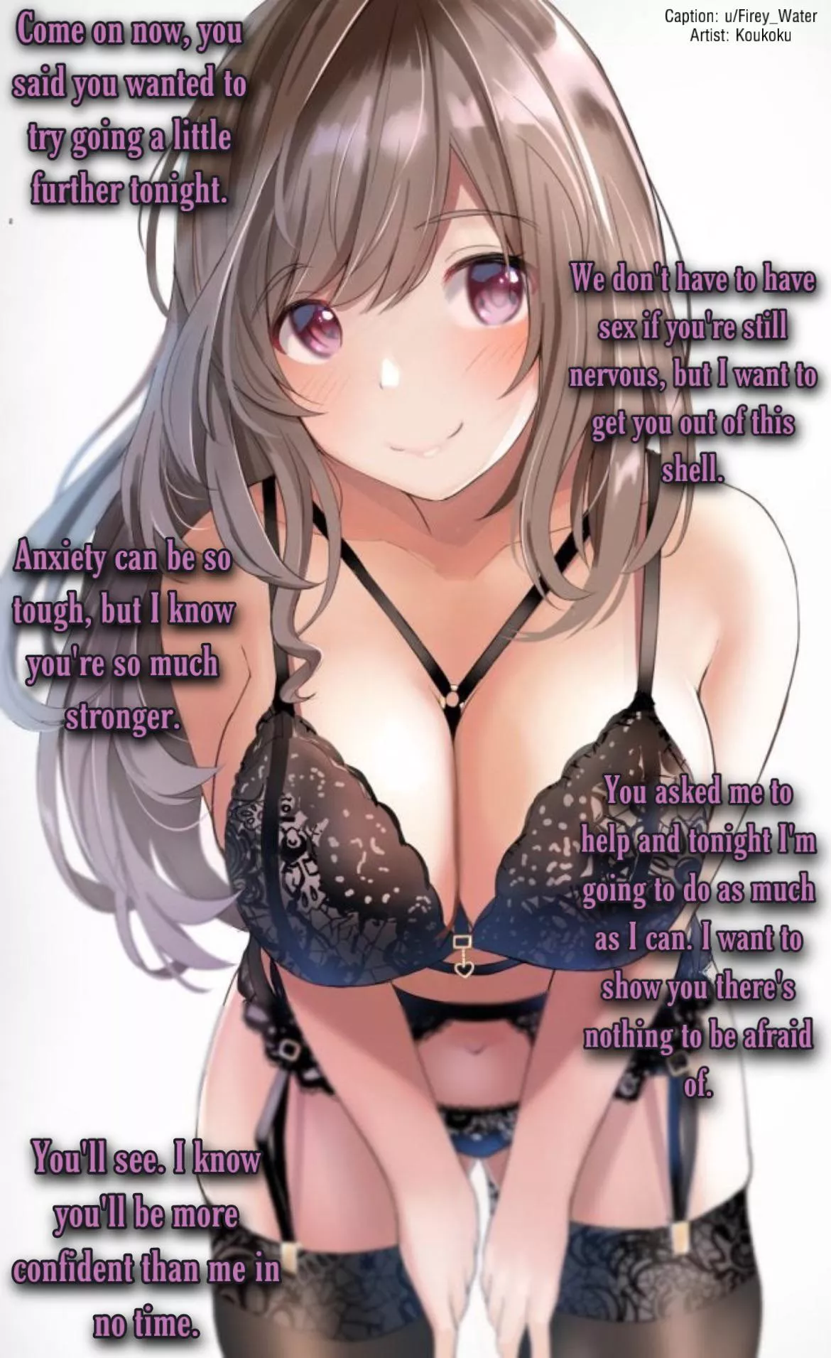 Helping you overcome some anxiety. [Wholesome] [No Sex] posted by Firey_Water