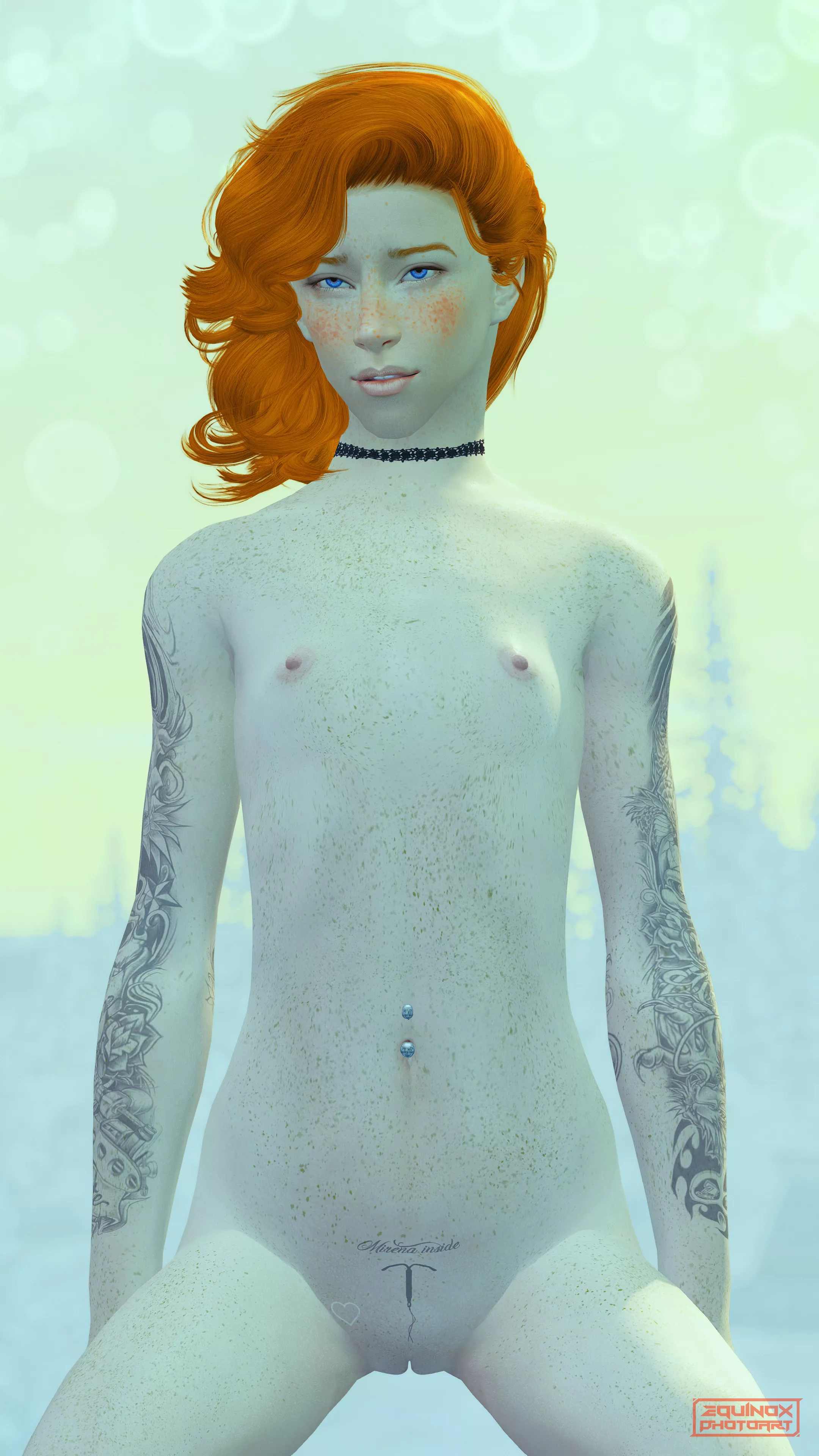 Her pussy lips are slightly opened and ready to be creampied posted by EquinoxPhotoArt