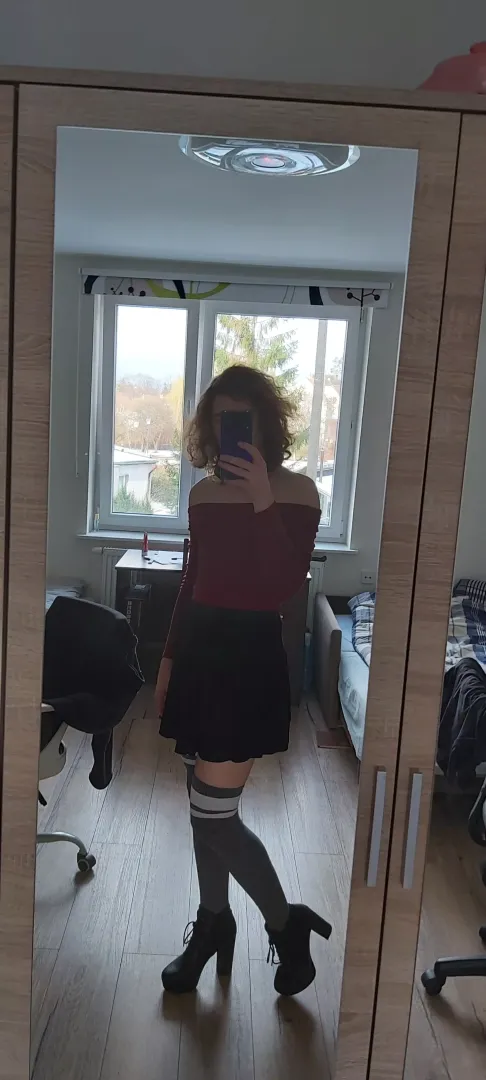 Here is another pic of me in this outfit. Hope you like it :3 posted by FemboyViolet
